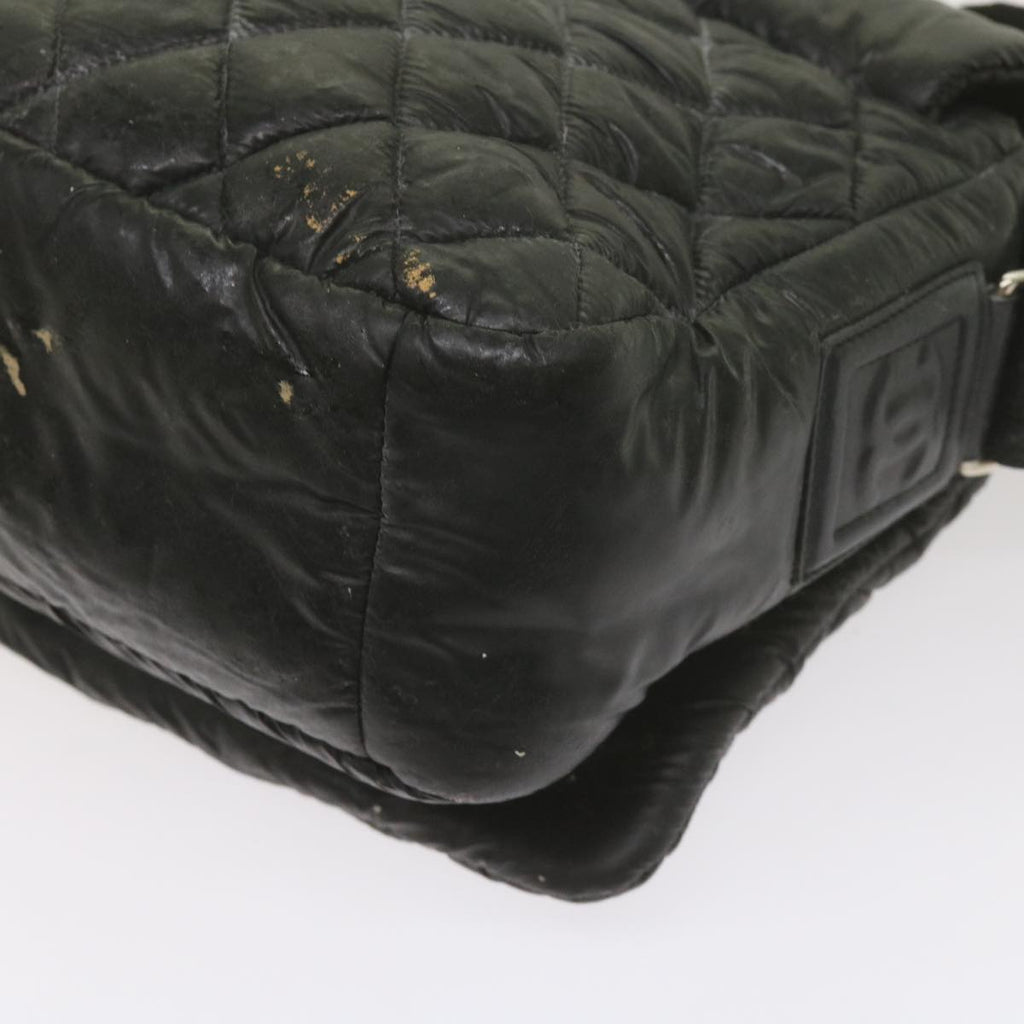 CHANEL Cococoon Shoulder Bag Nylon Black CC bs10518
