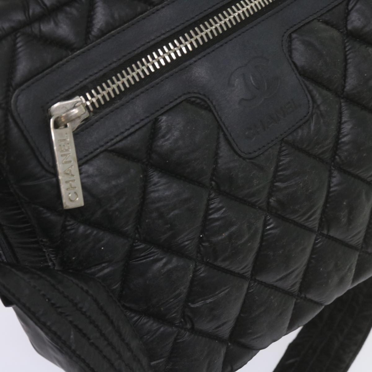 CHANEL Cococoon Shoulder Bag Nylon Black CC bs10518