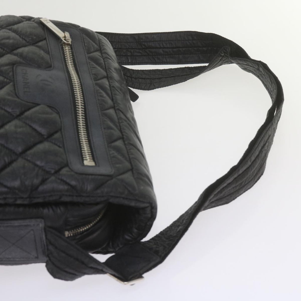 CHANEL Cococoon Shoulder Bag Nylon Black CC bs10518