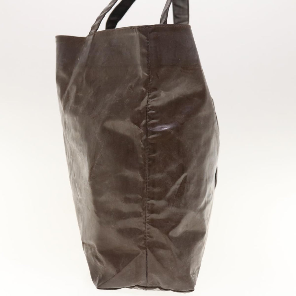 CHANEL Tote Bag Patent leather Brown CC bs10555
