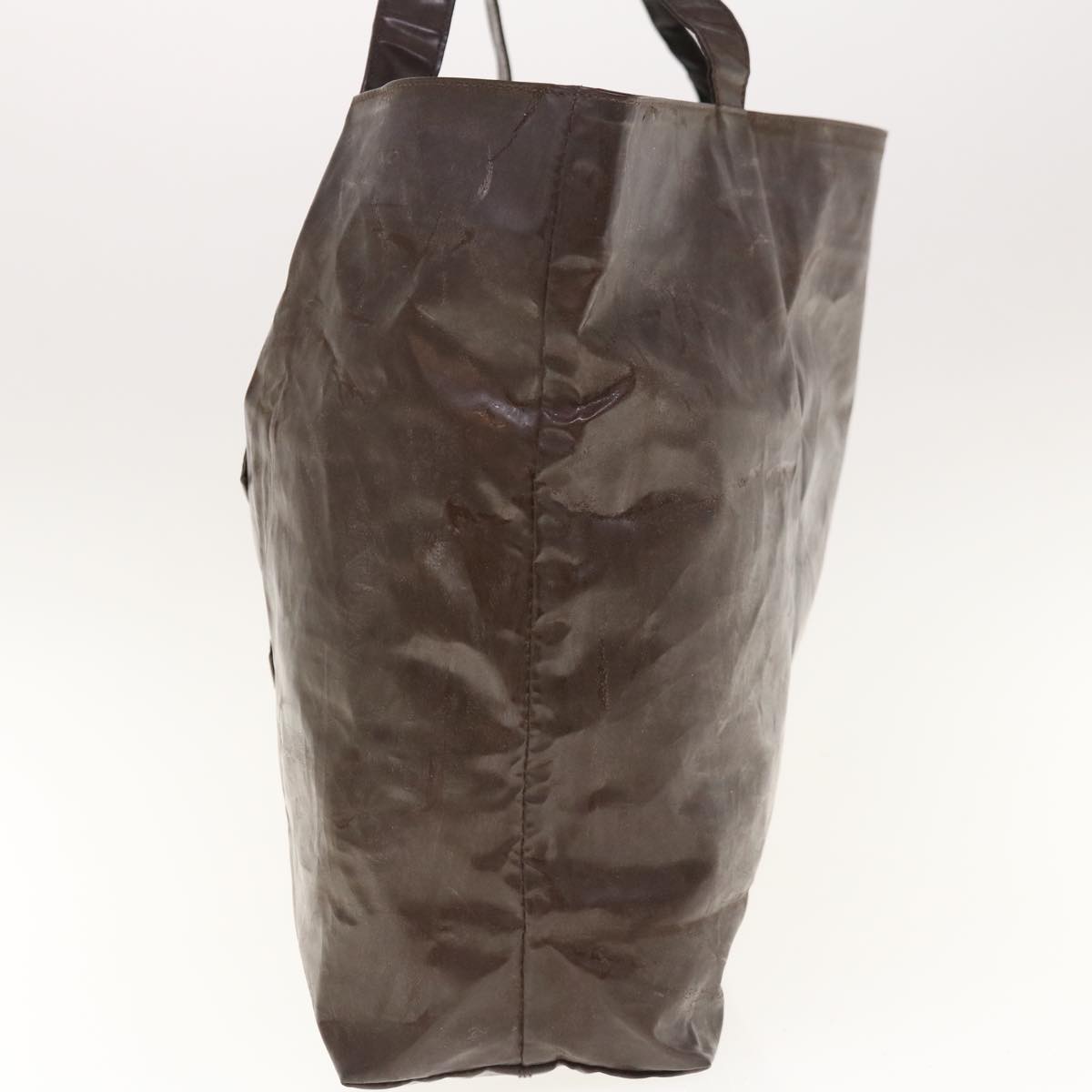 CHANEL Tote Bag Patent leather Brown CC bs10555