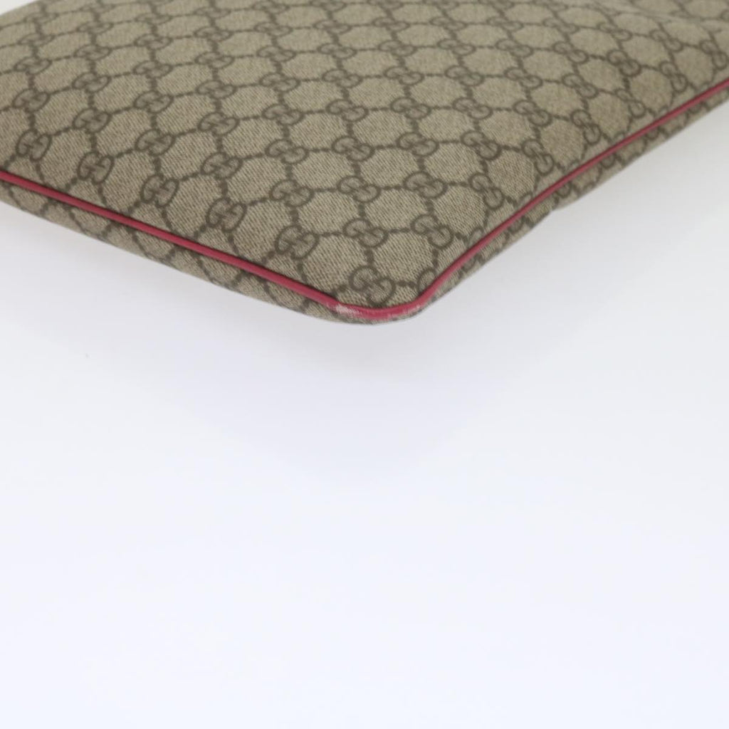 GUCCI GG Supreme Hand Bag PVC Leather Beige 117551 bs10599