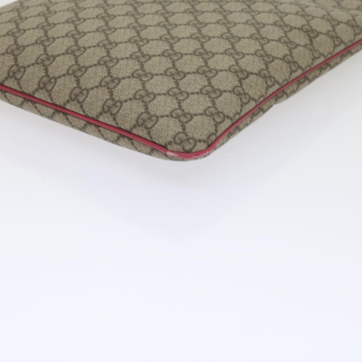 GUCCI GG Supreme Hand Bag PVC Leather Beige 117551 bs10599