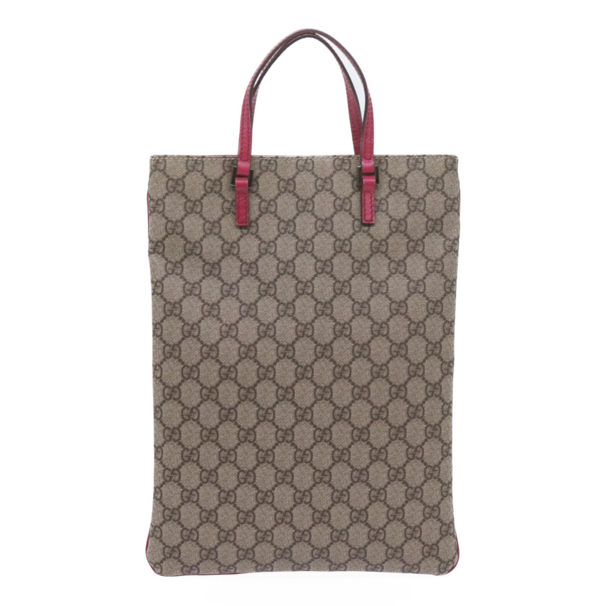 GUCCI GG Supreme Hand Bag PVC Leather Beige 117551 bs10599