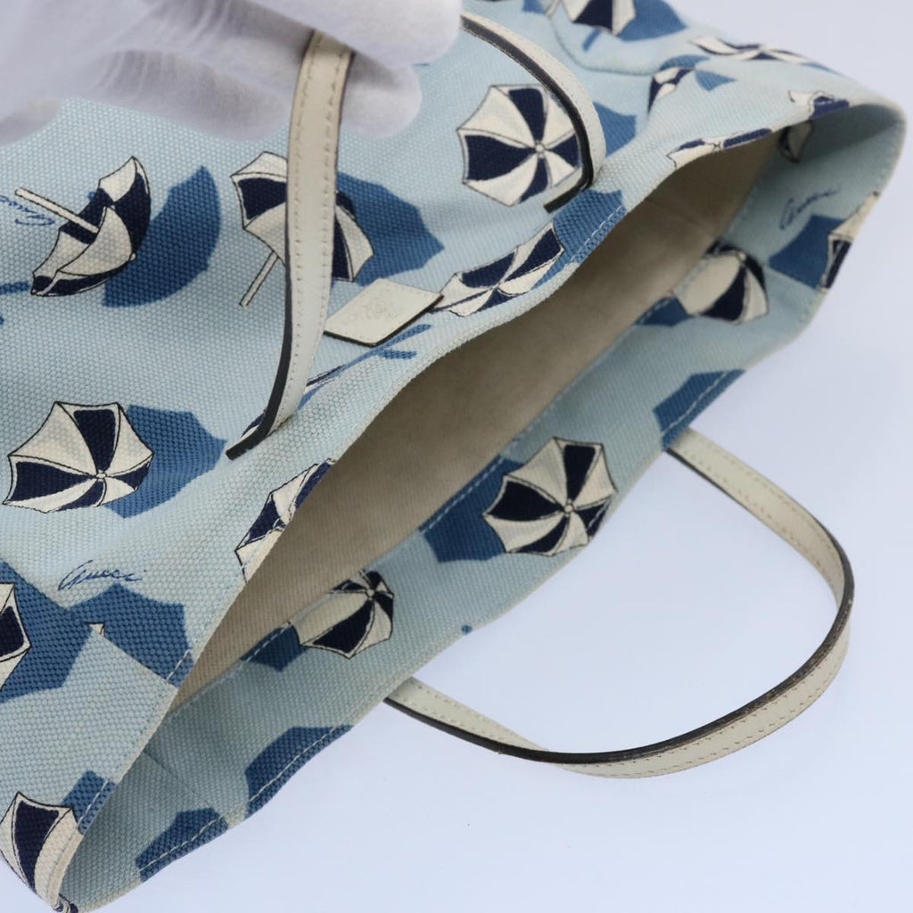 GUCCI Hand Bag Canvas Blue 284721 bs10615