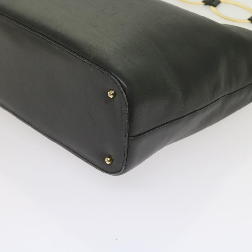 GUCCI Shoulder Bag Leather Black 001 1998 1805 bs10616