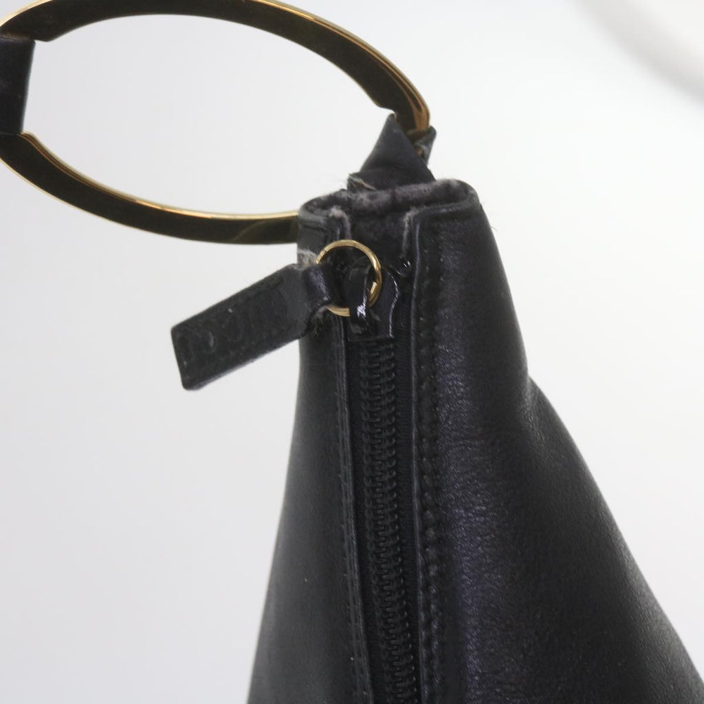 GUCCI Shoulder Bag Leather Black 001 1998 1805 bs10616