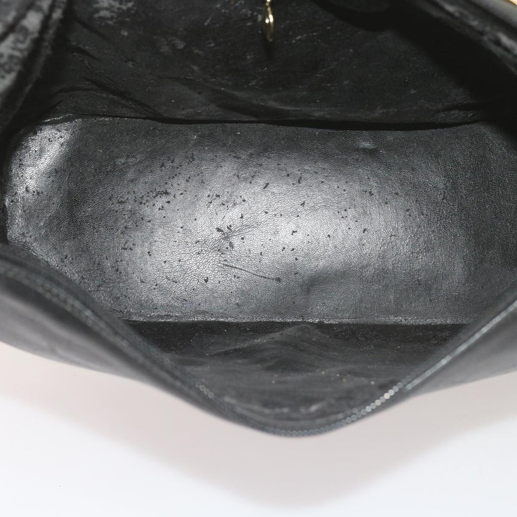 GUCCI Shoulder Bag Leather Black 001 1998 1805 bs10616