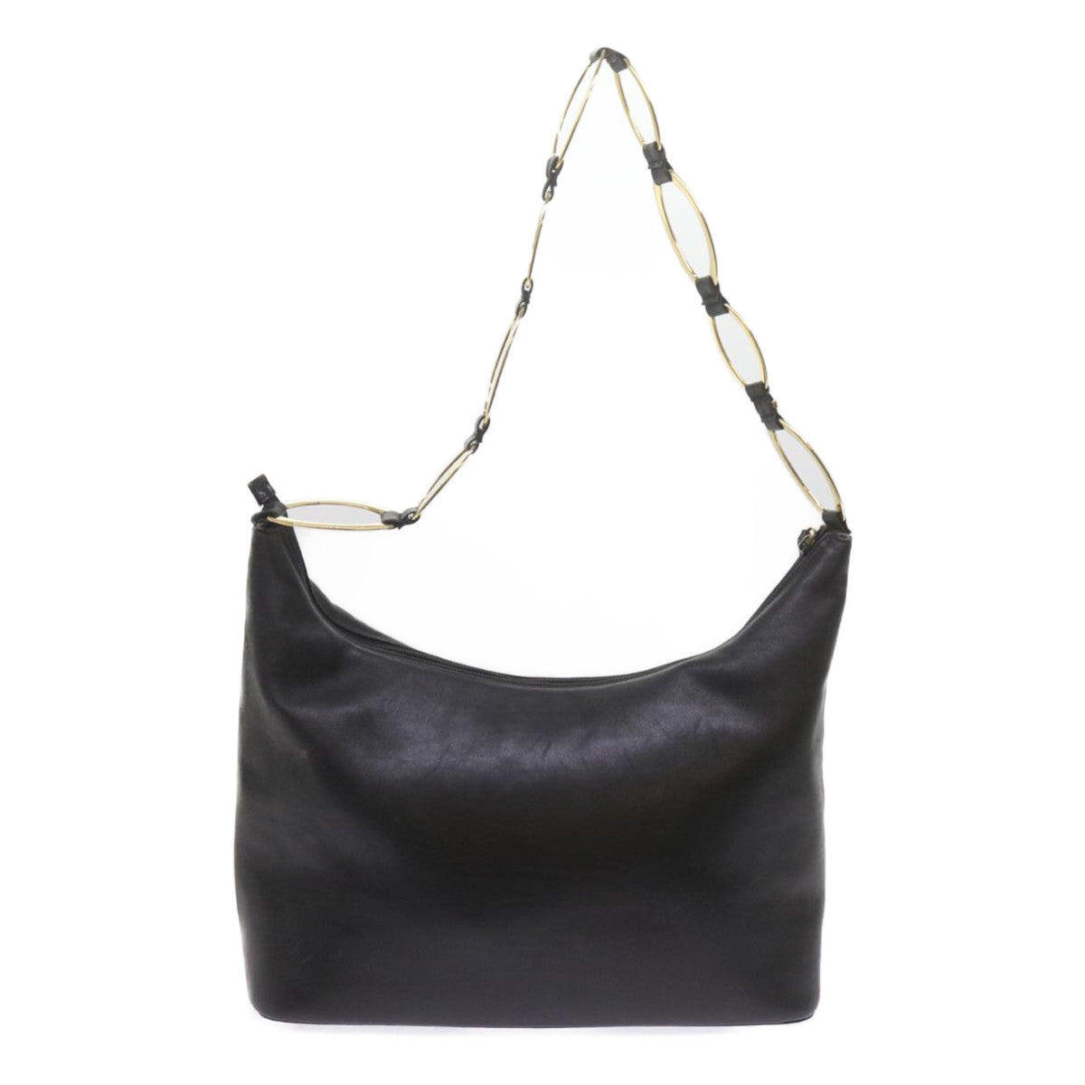 GUCCI Shoulder Bag Leather Black 001 1998 1805 bs10616