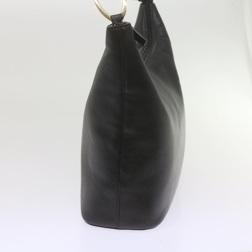 GUCCI Shoulder Bag Leather Black 001 1998 1805 bs10616