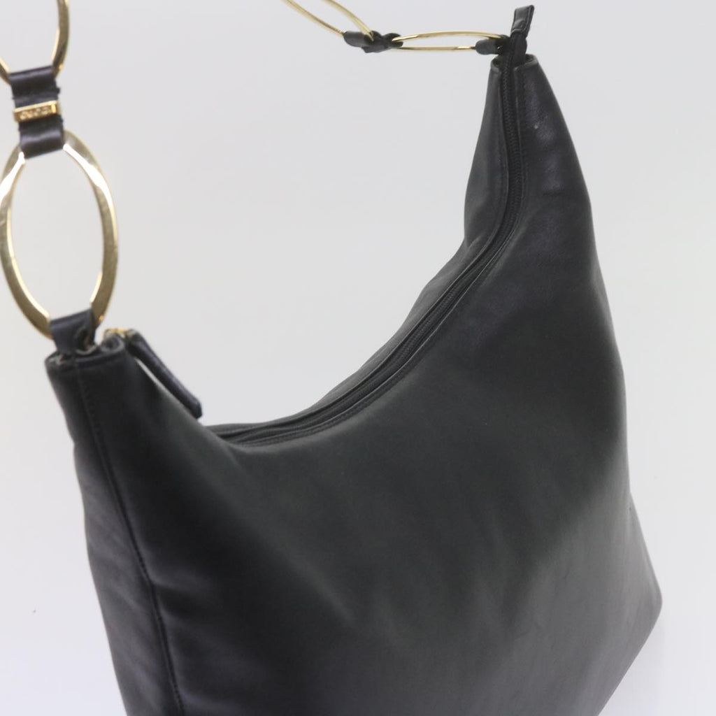 GUCCI Shoulder Bag Leather Black 001 1998 1805 bs10616