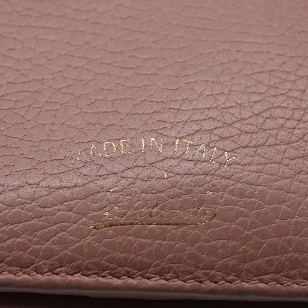 GUCCI Long Wallet Leather Pink 354498 bs10632