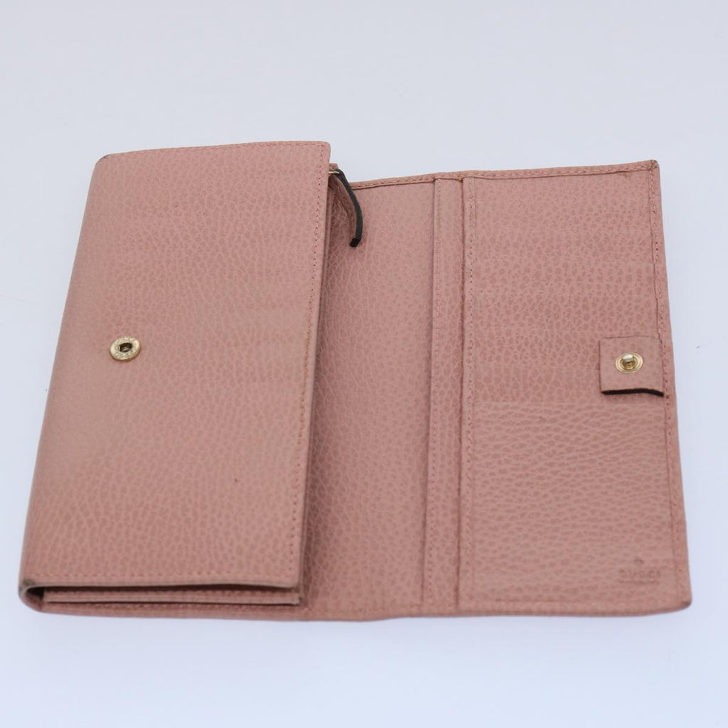 GUCCI Long Wallet Leather Pink 354498 bs10632