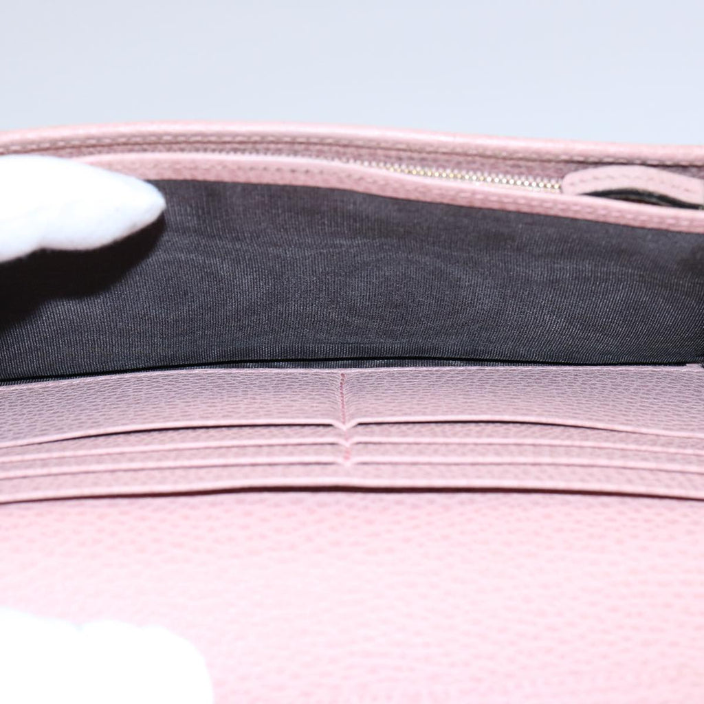 GUCCI Long Wallet Leather Pink 354498 bs10632