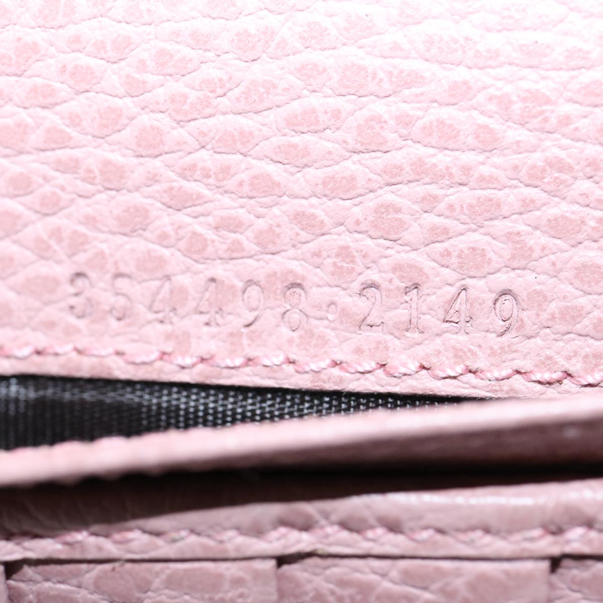 GUCCI Long Wallet Leather Pink 354498 bs10632
