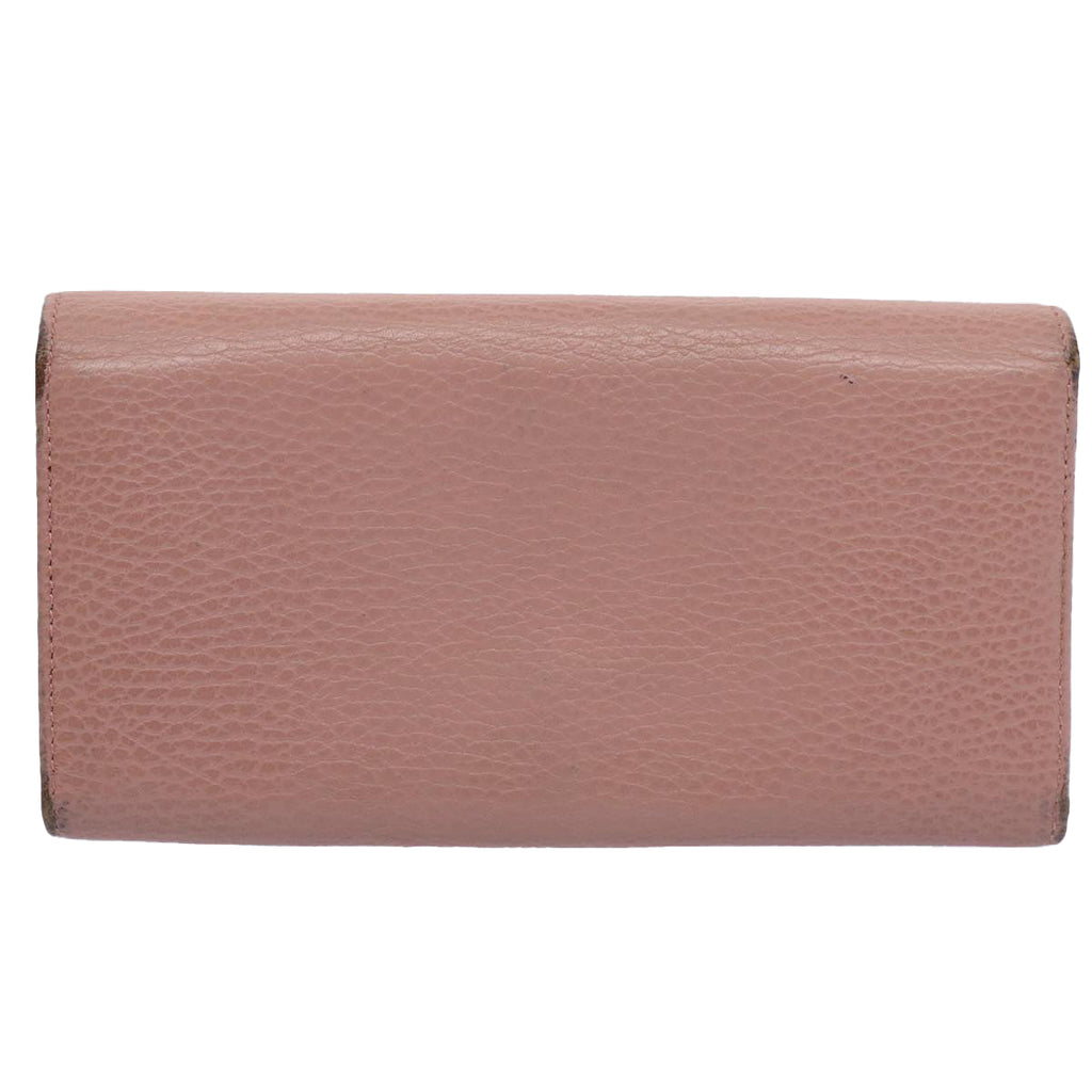 GUCCI Long Wallet Leather Pink 354498 bs10632