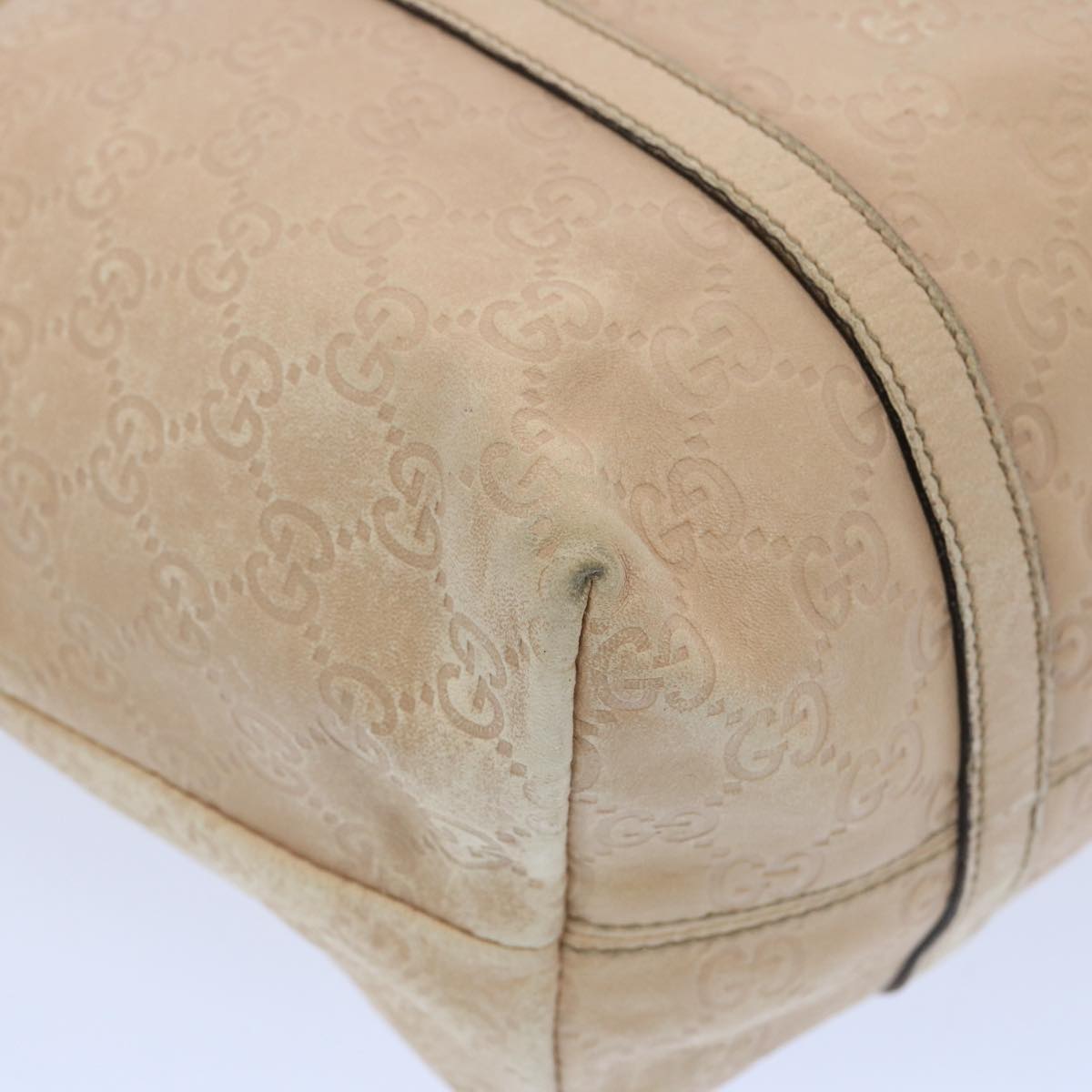GUCCI GG Canvas Guccissima Tote Bag Beige 197953 bs10664