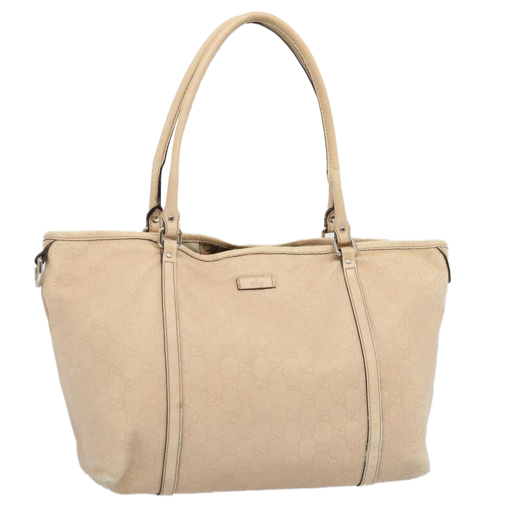GUCCI GG Canvas Guccissima Tote Bag Beige 197953 bs10664