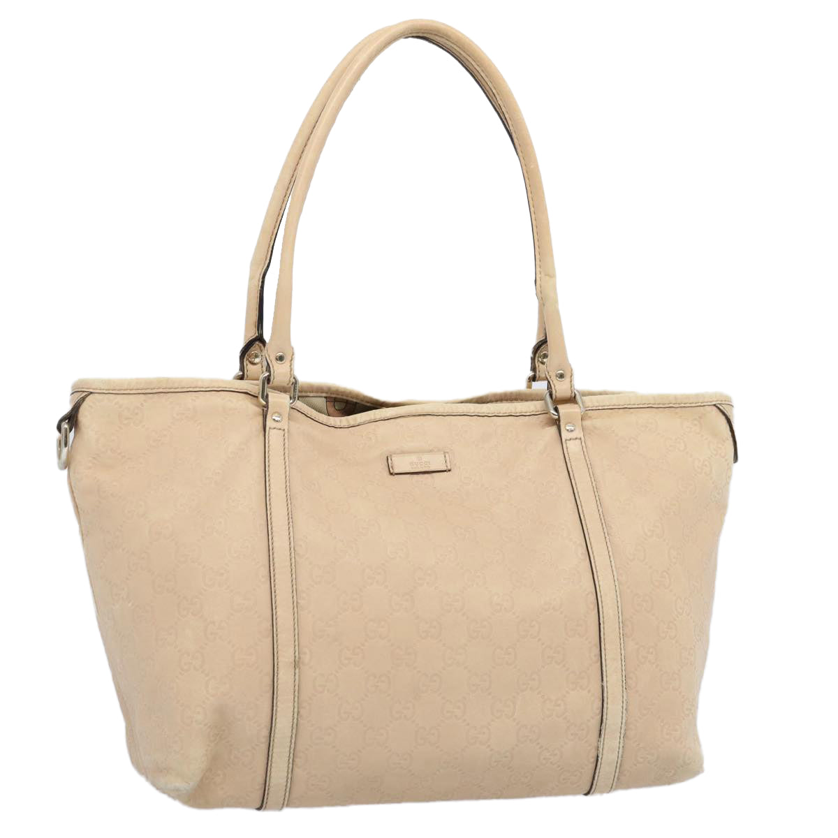 GUCCI GG Canvas Guccissima Tote Bag Beige 197953 bs10664