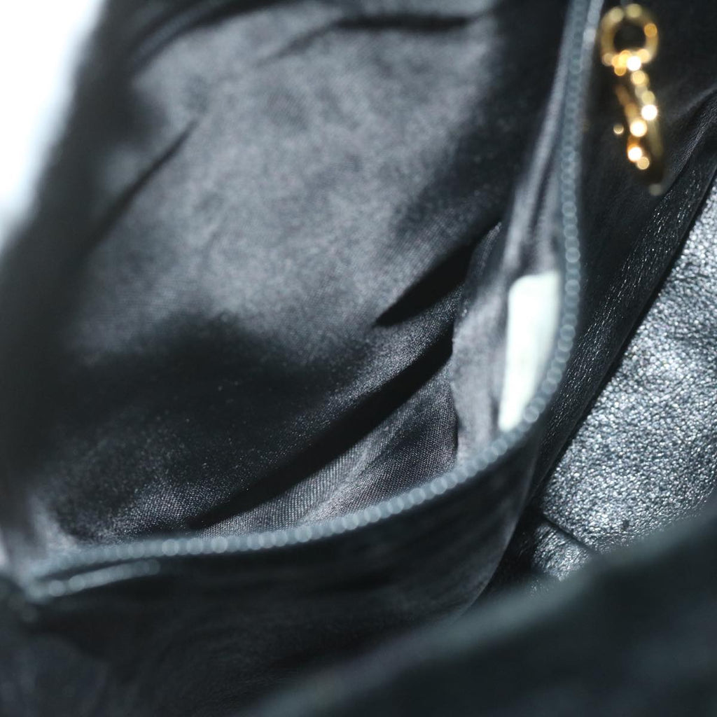 CHANEL Hand Bag Velor Black CC bs10697