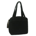 CHANEL Hand Bag Velor Black CC bs10697