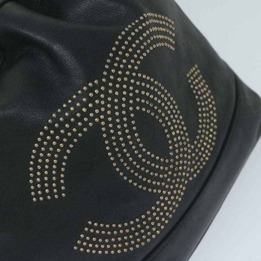 CHANEL Shoulder Bag Lamb Skin Black CC bs10702