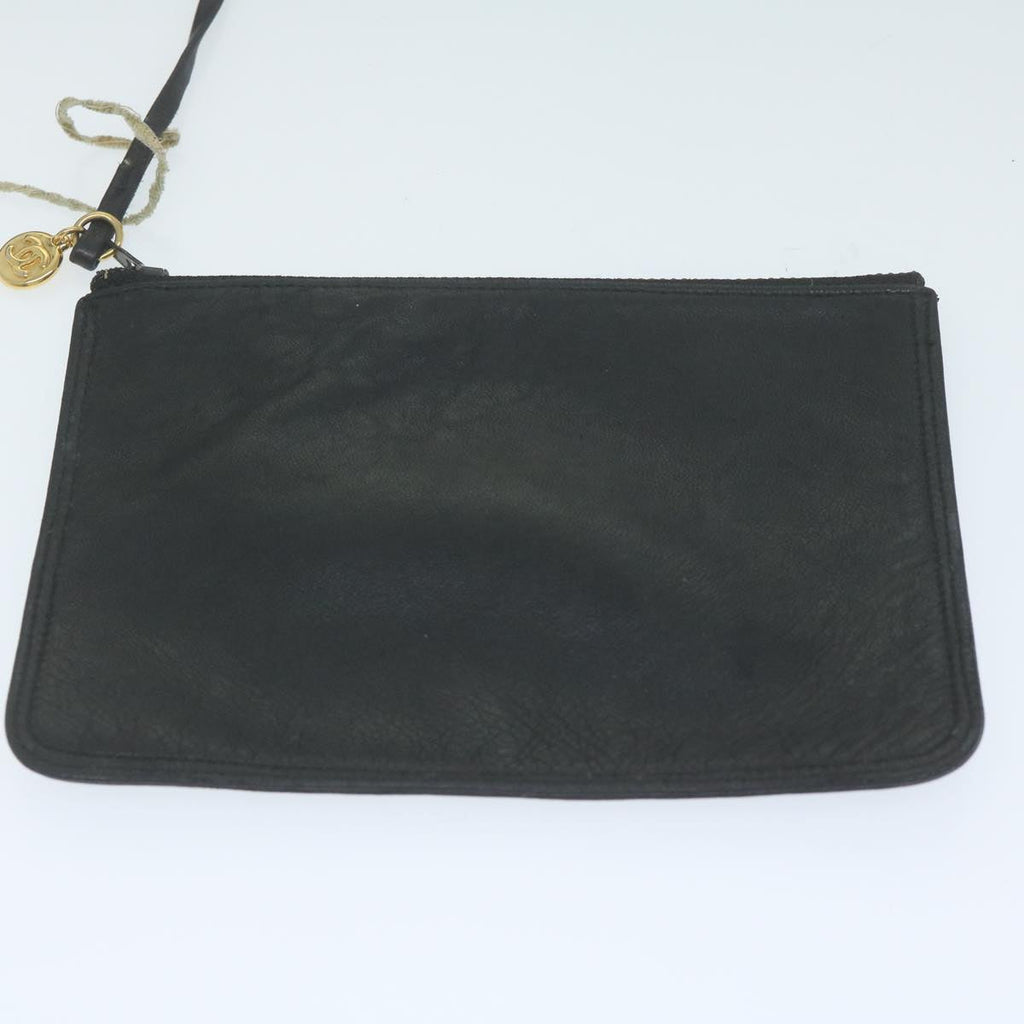CHANEL Shoulder Bag Lamb Skin Black CC bs10702