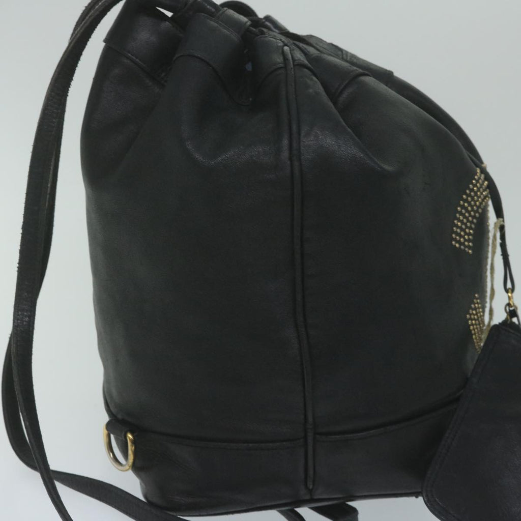 CHANEL Shoulder Bag Lamb Skin Black CC bs10702