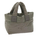 CHANEL Cococoon Shoulder Bag Nylon Gray CC bs10830