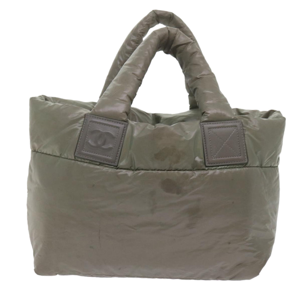 CHANEL Cococoon Shoulder Bag Nylon Gray CC bs10830