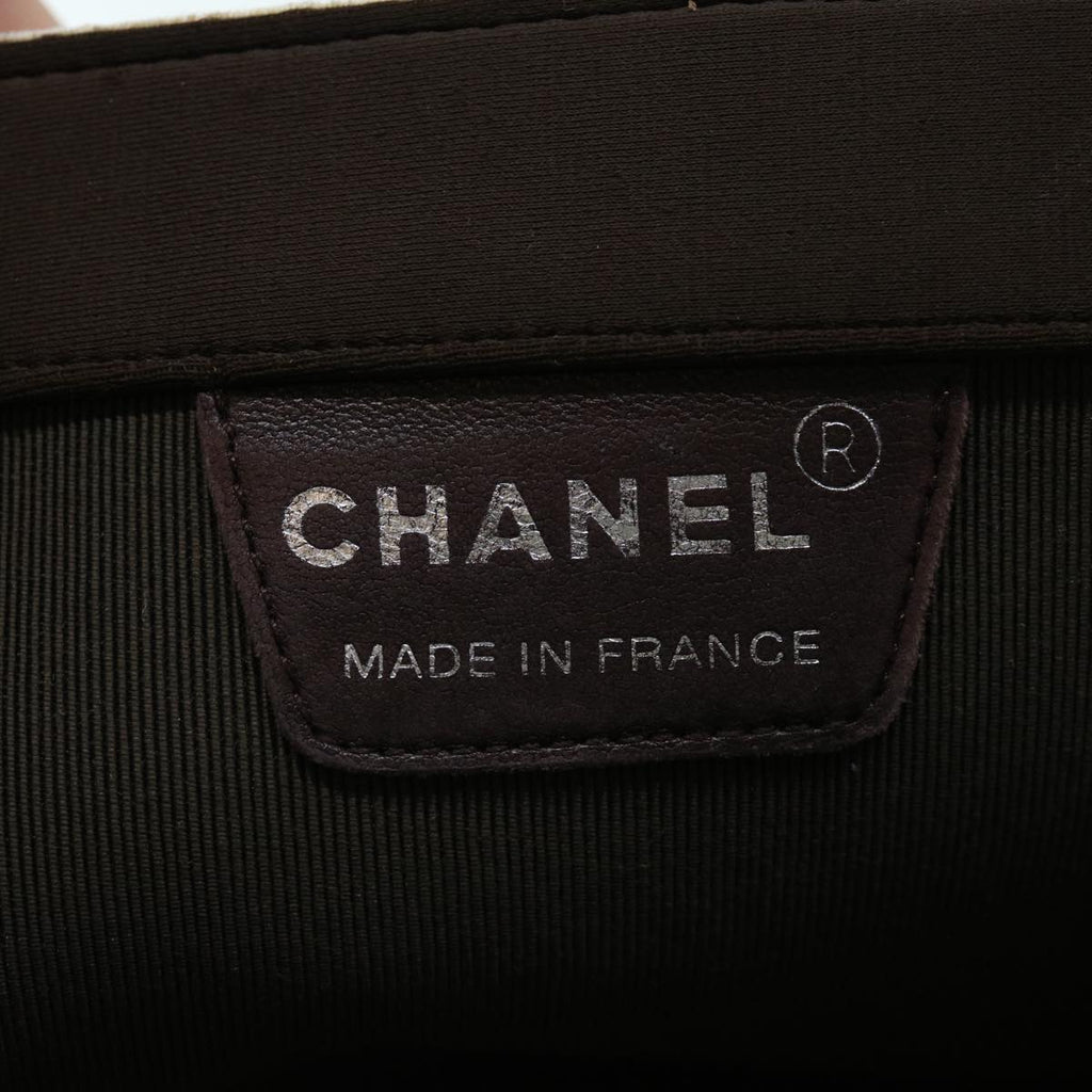 CHANEL Hand Bag Nylon Brown CC bs11011