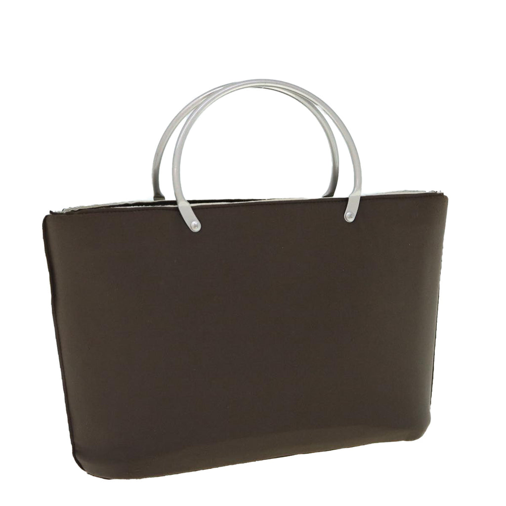 CHANEL Hand Bag Nylon Brown CC bs11011