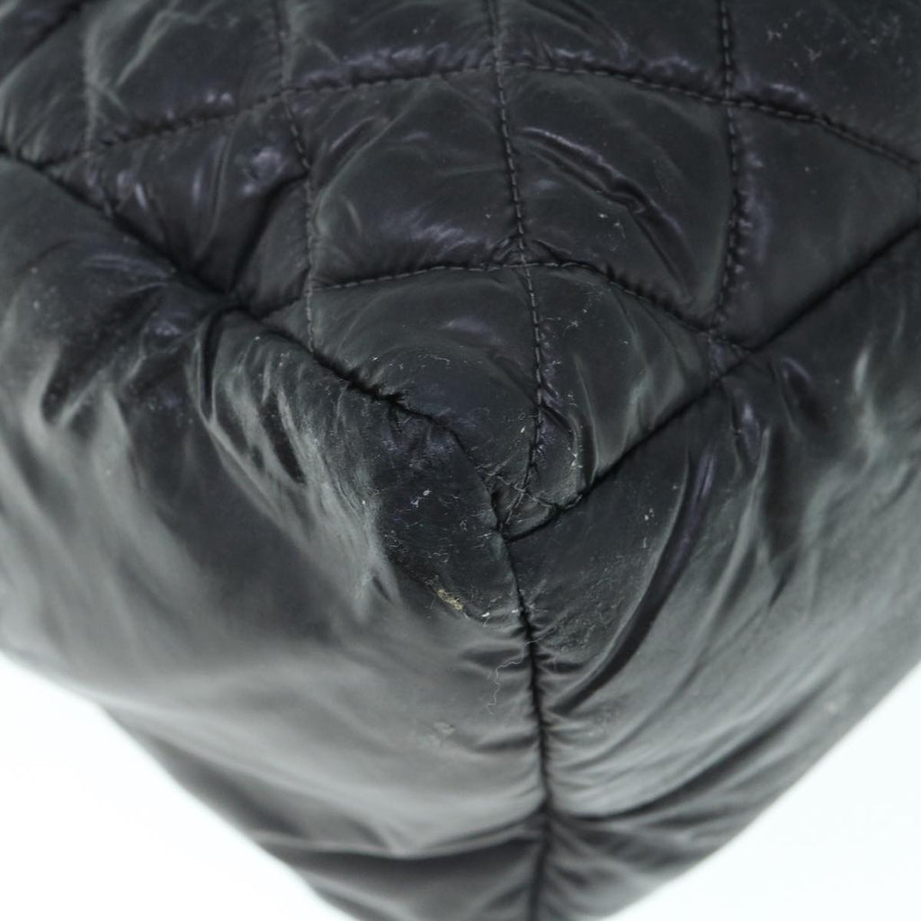 CHANEL Cococoon Shoulder Bag Nylon Black CC bs11077