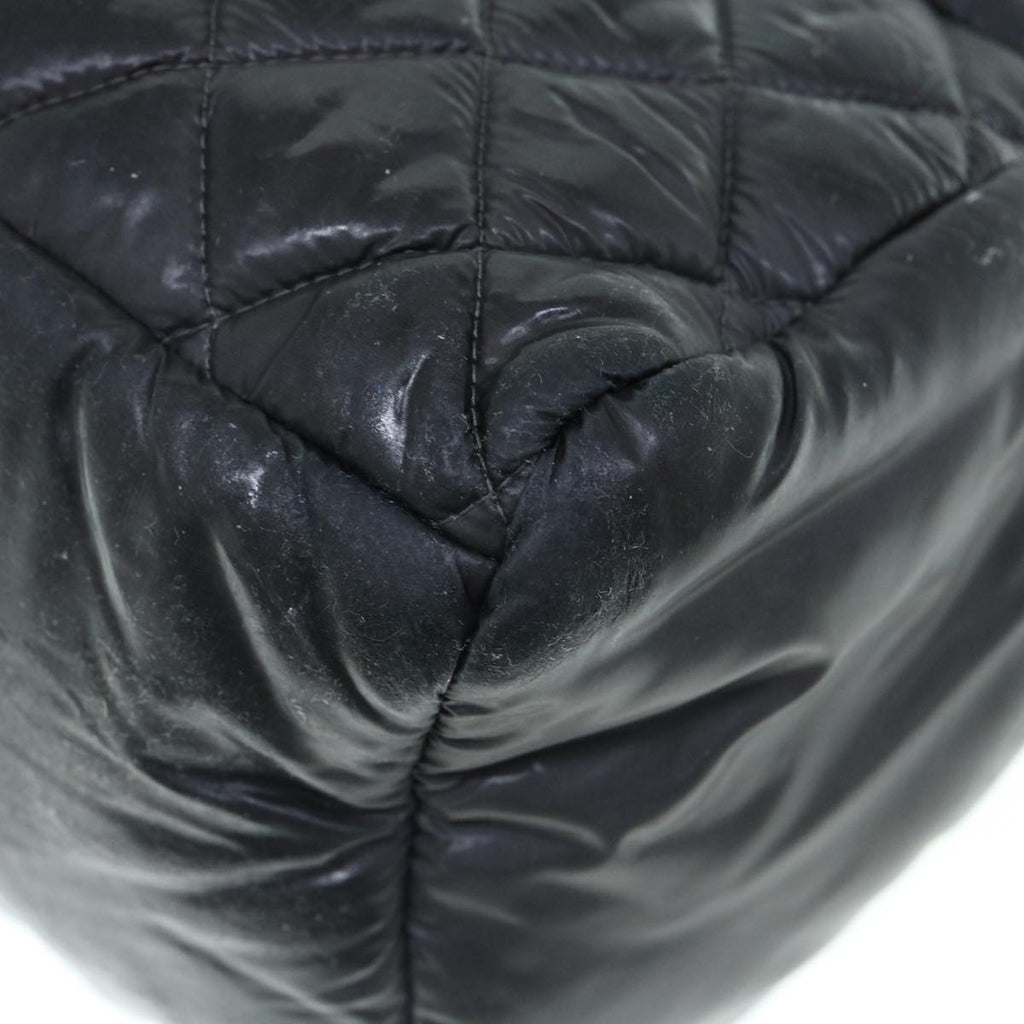 CHANEL Cococoon Shoulder Bag Nylon Black CC bs11077