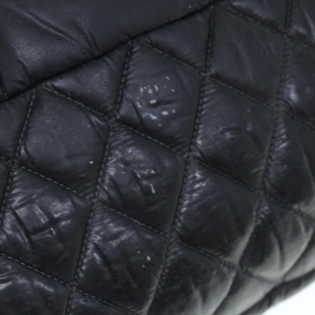 CHANEL Cococoon Shoulder Bag Nylon Black CC bs11077