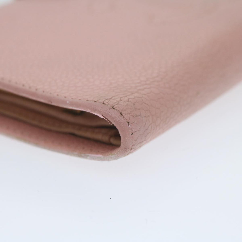 CHANEL Long Wallet Caviar Skin Pink CC bs11186