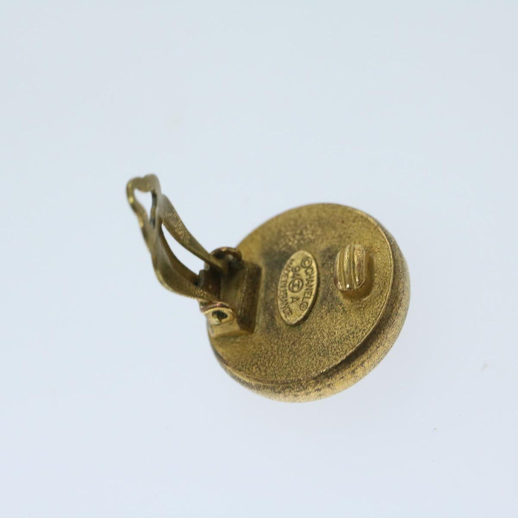 CHANEL Earring Gold Tone CC bs11280