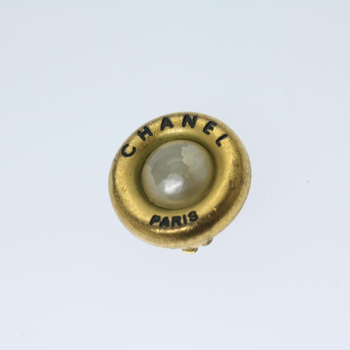 CHANEL Earring Gold Tone CC bs11280