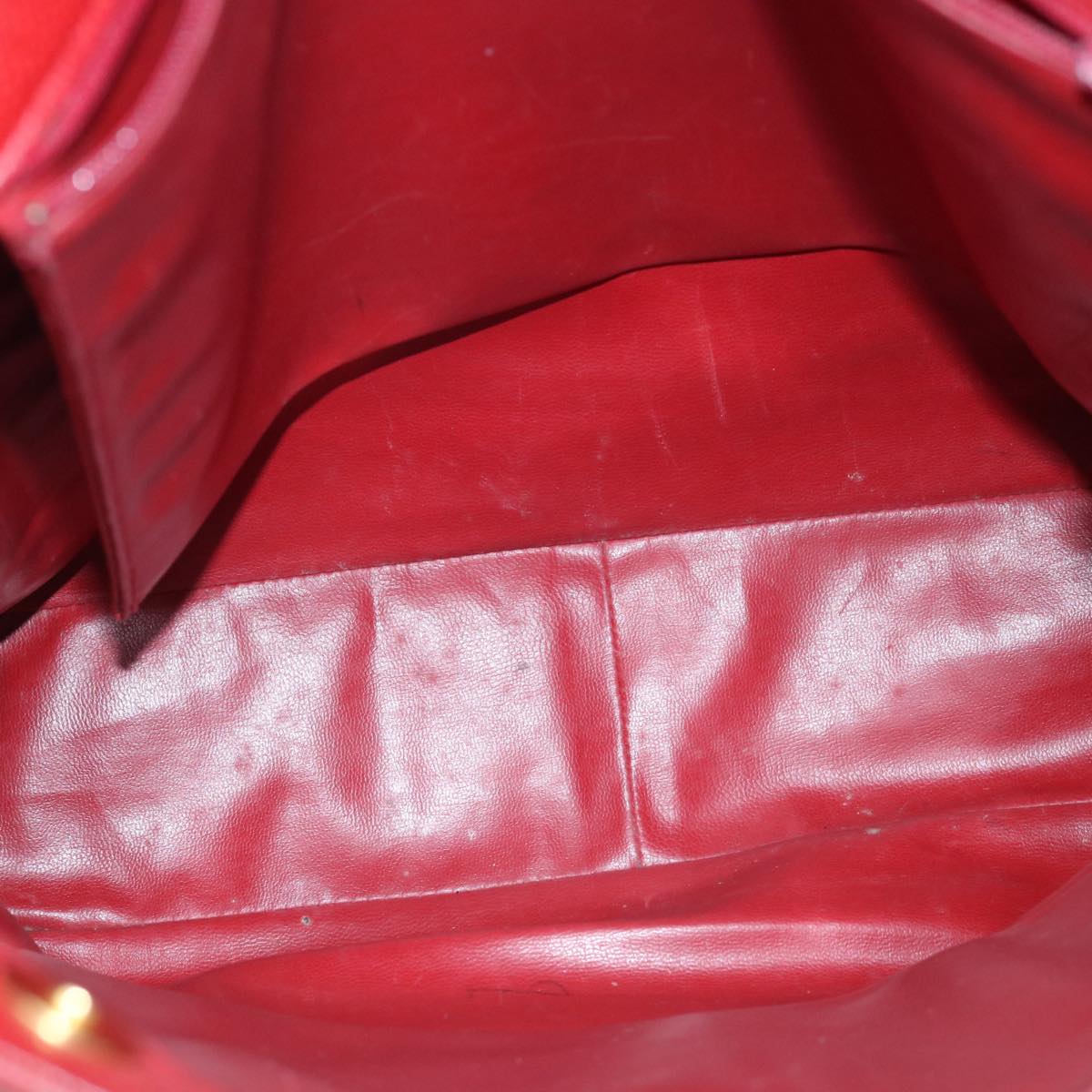 CHANEL Shoulder Bag Caviar Skin Red CC bs11402