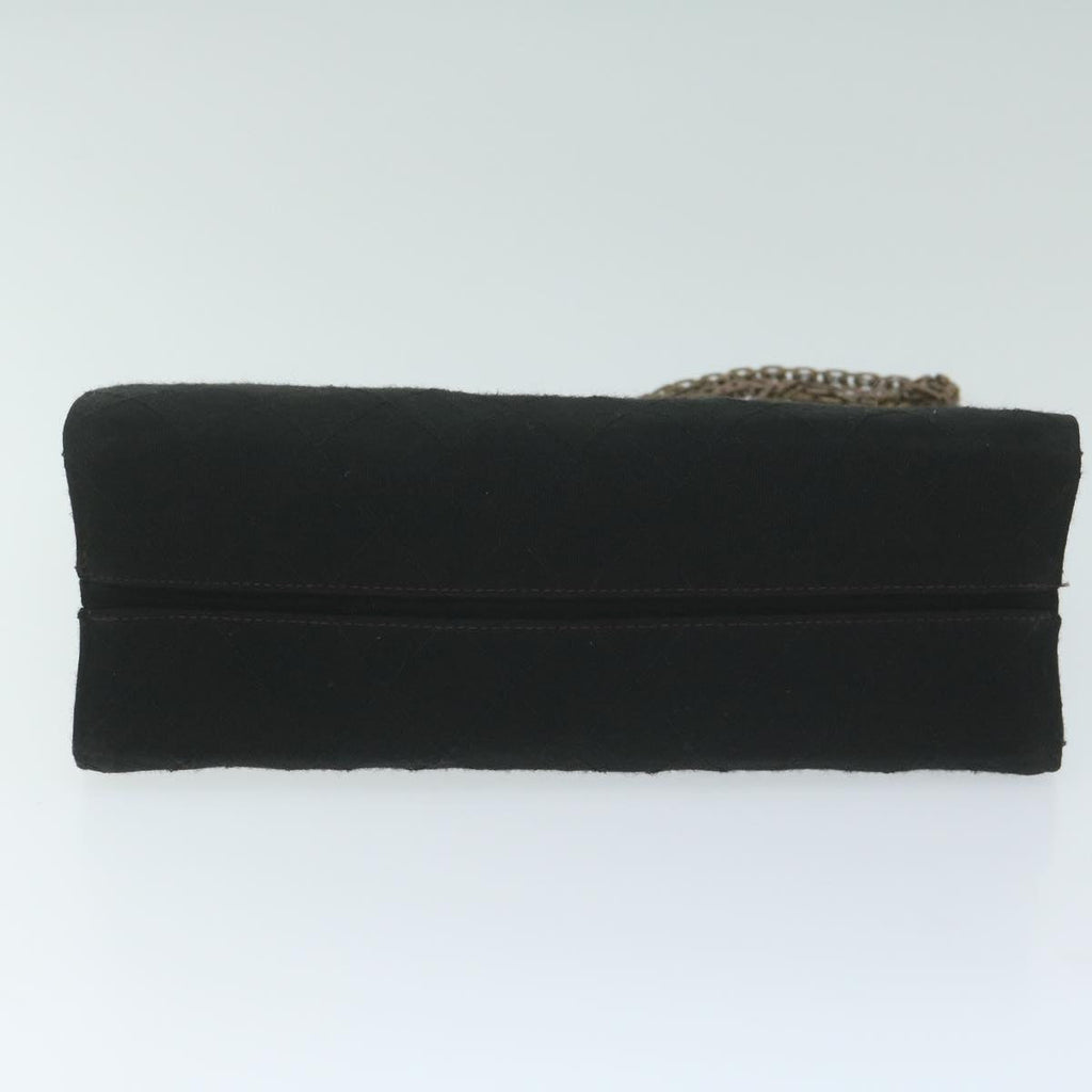 CHANEL Chain Shoulder Bag Cotton Black CC bs11474