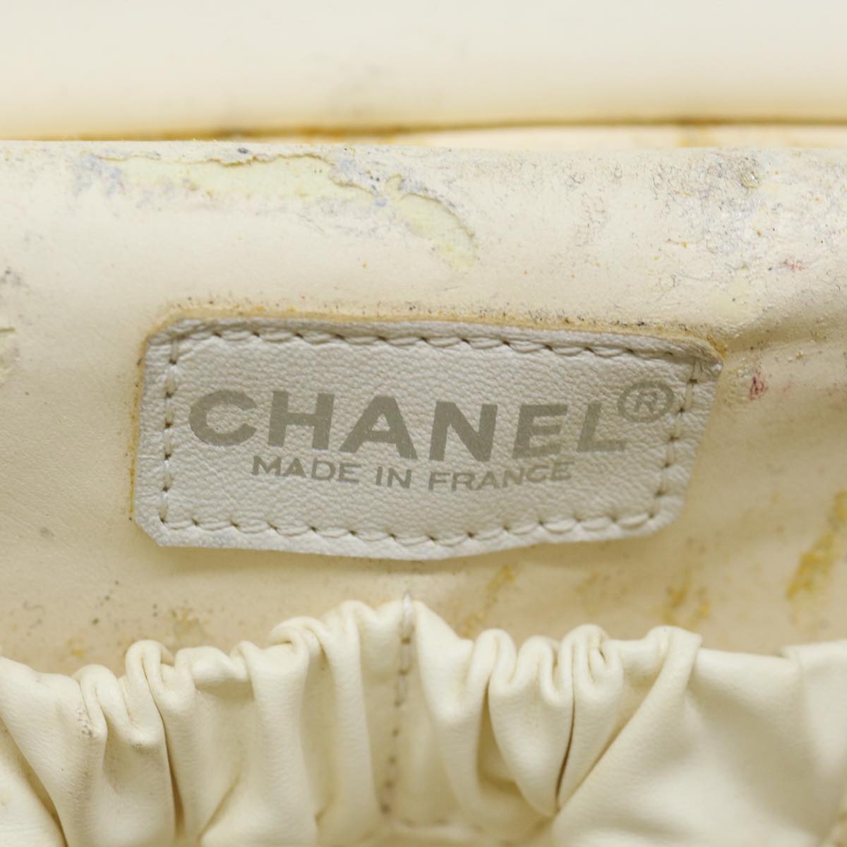 CHANEL Bycy Vanity Cosmetic Pouch Canvas Black CC bs11565