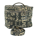 CHANEL Bycy Vanity Cosmetic Pouch Canvas Black CC bs11565