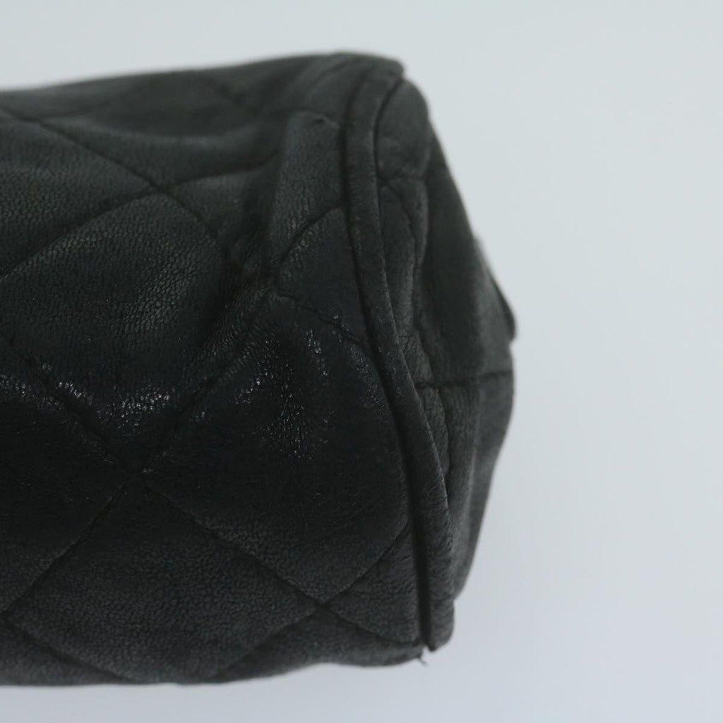 CHANEL Pouch Lamb Skin Black CC bs11890