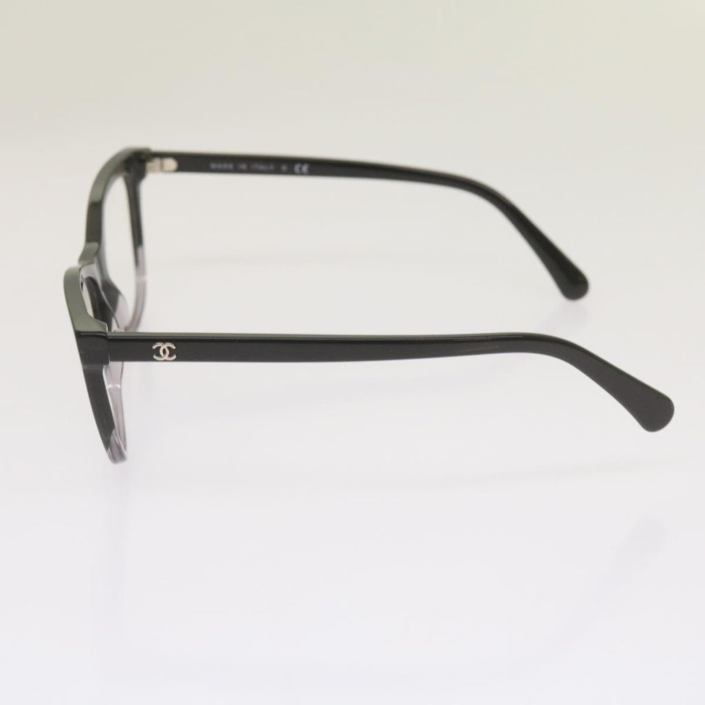 CHANEL Glasses plastic Black CC bs12146