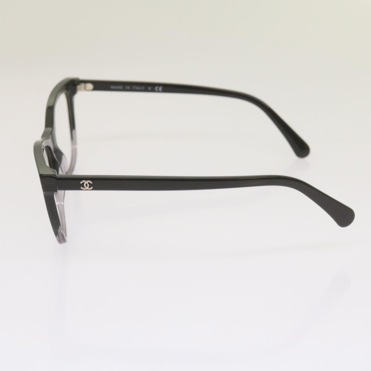 CHANEL Glasses plastic Black CC bs12146