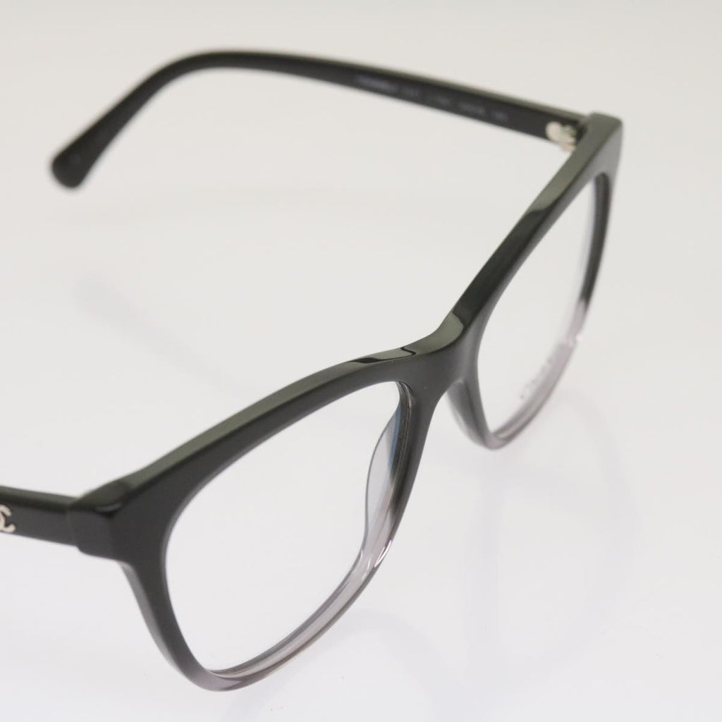 CHANEL Glasses plastic Black CC bs12146
