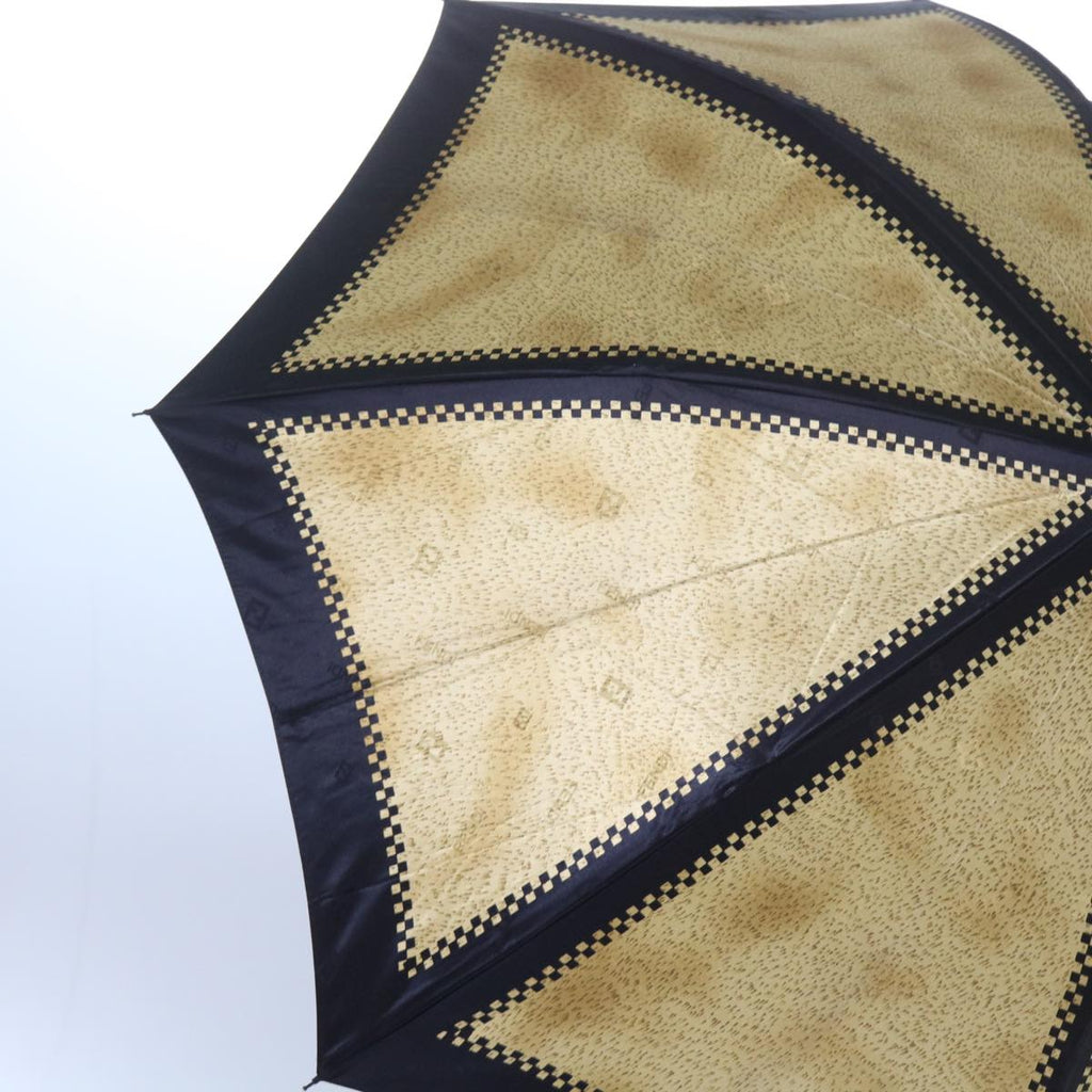 FENDI Zucchino Canvas folding Umbrella Nylon Gold Black bs12295