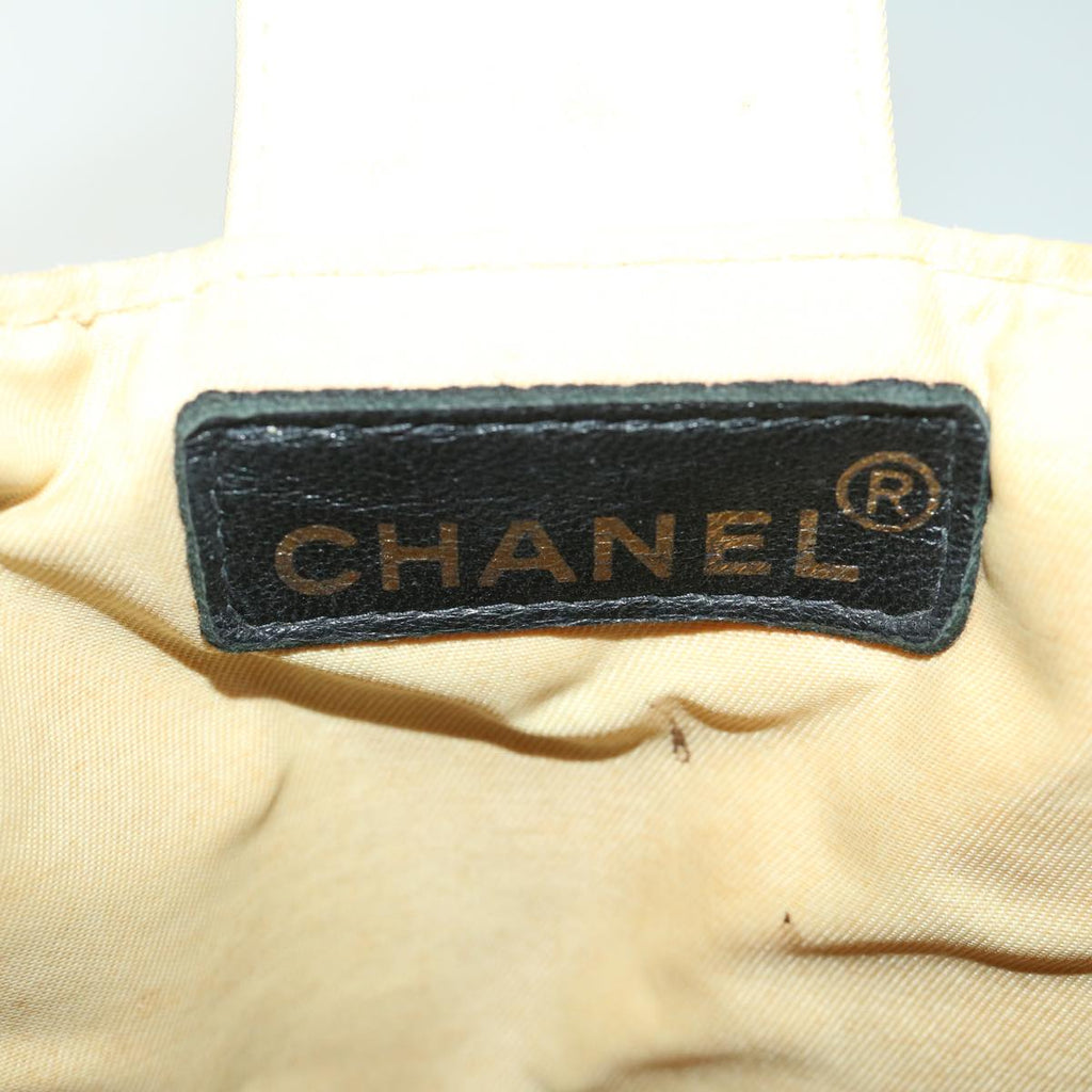 CHANEL Hand Bag Nylon Beige CC bs12434