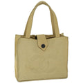 CHANEL Hand Bag Nylon Beige CC bs12434