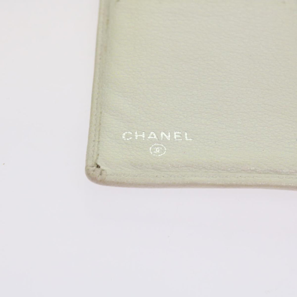 CHANEL Wallet Leather White CC bs12464